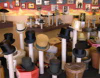 Top Hats and other hats at the Cowboys and Hatters exhibit